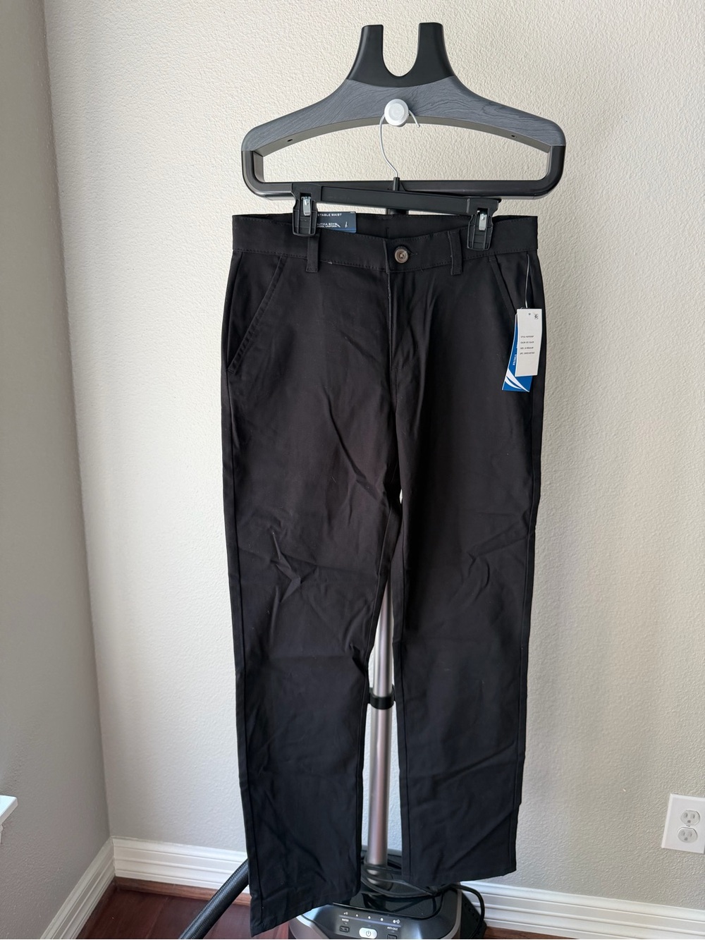 NWT Nautica Boys School Uniform Pants Regular 16 Black